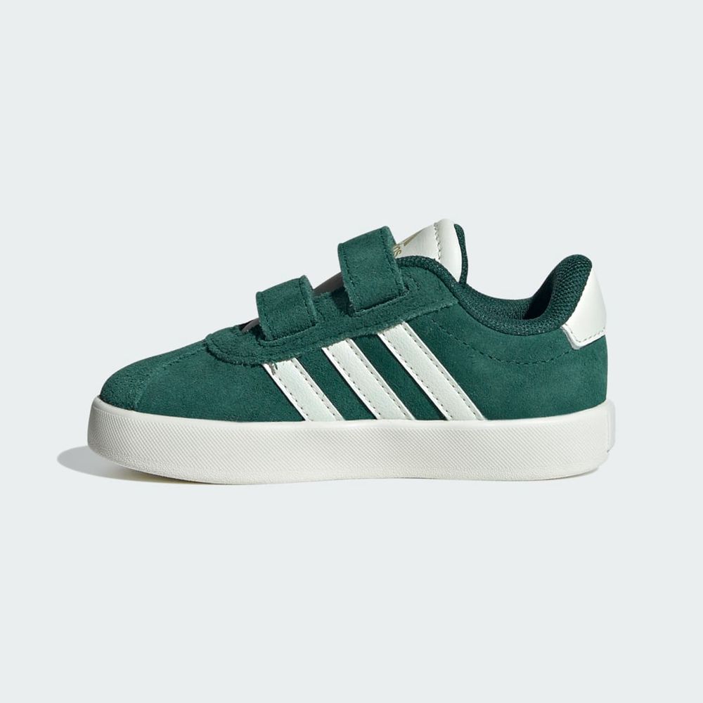 Chaussure Adidas Vl Court 3.0 Vert Blanche Doré Enfant | KYA-99289100