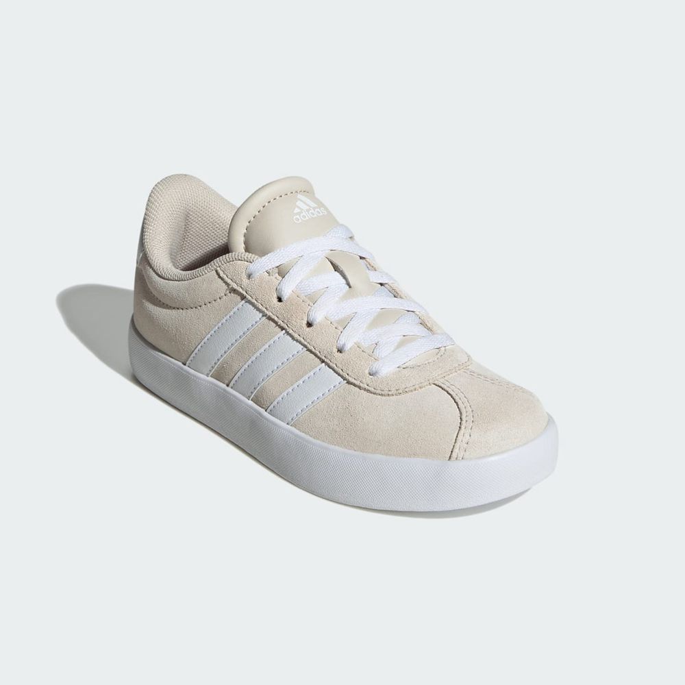 Chaussure Adidas Vl Court 3.0 Beige Blanche Enfant | YFG-42484448