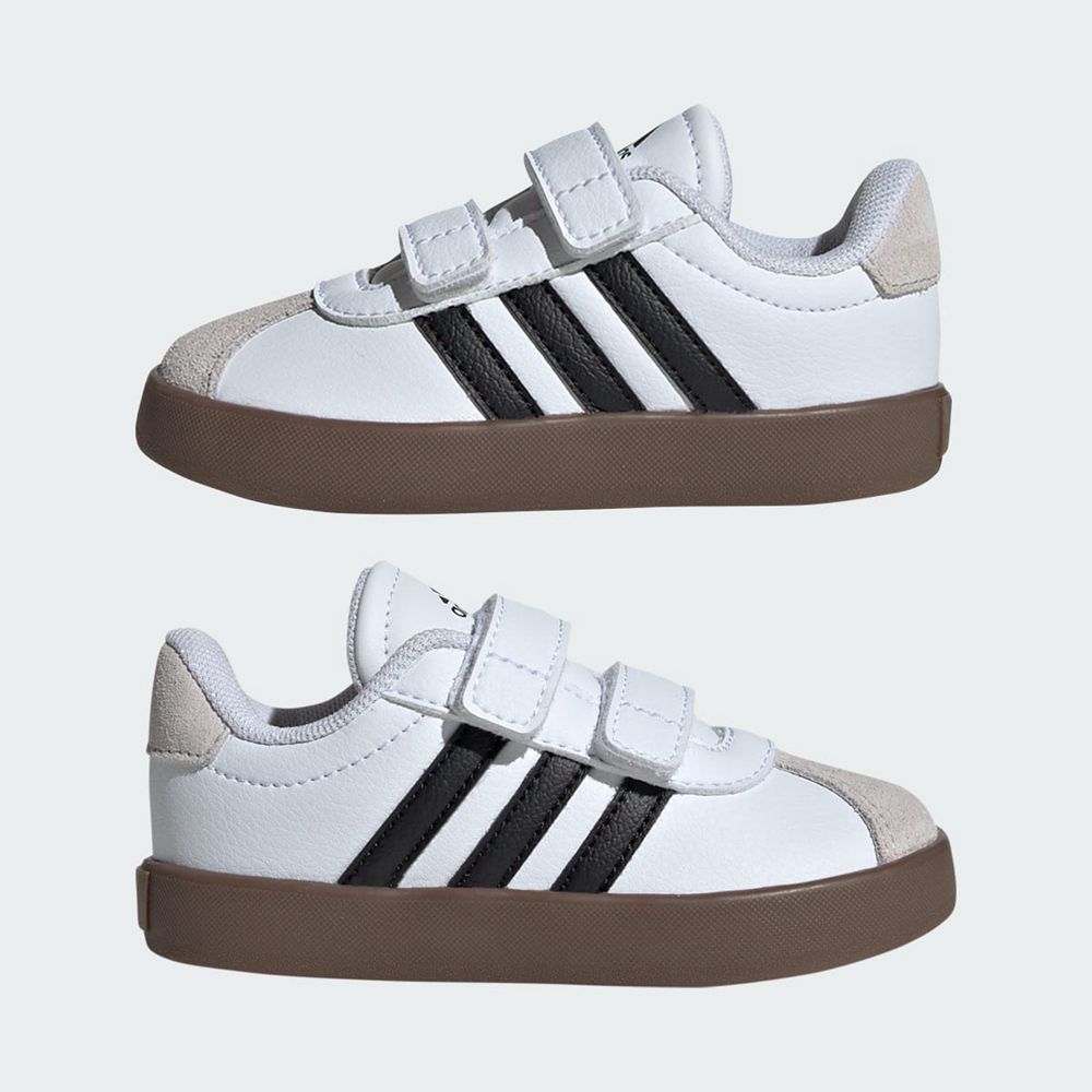 Chaussure Adidas Vl Court 3.0 Blanche Noir Grise Enfant | CJI-25498799