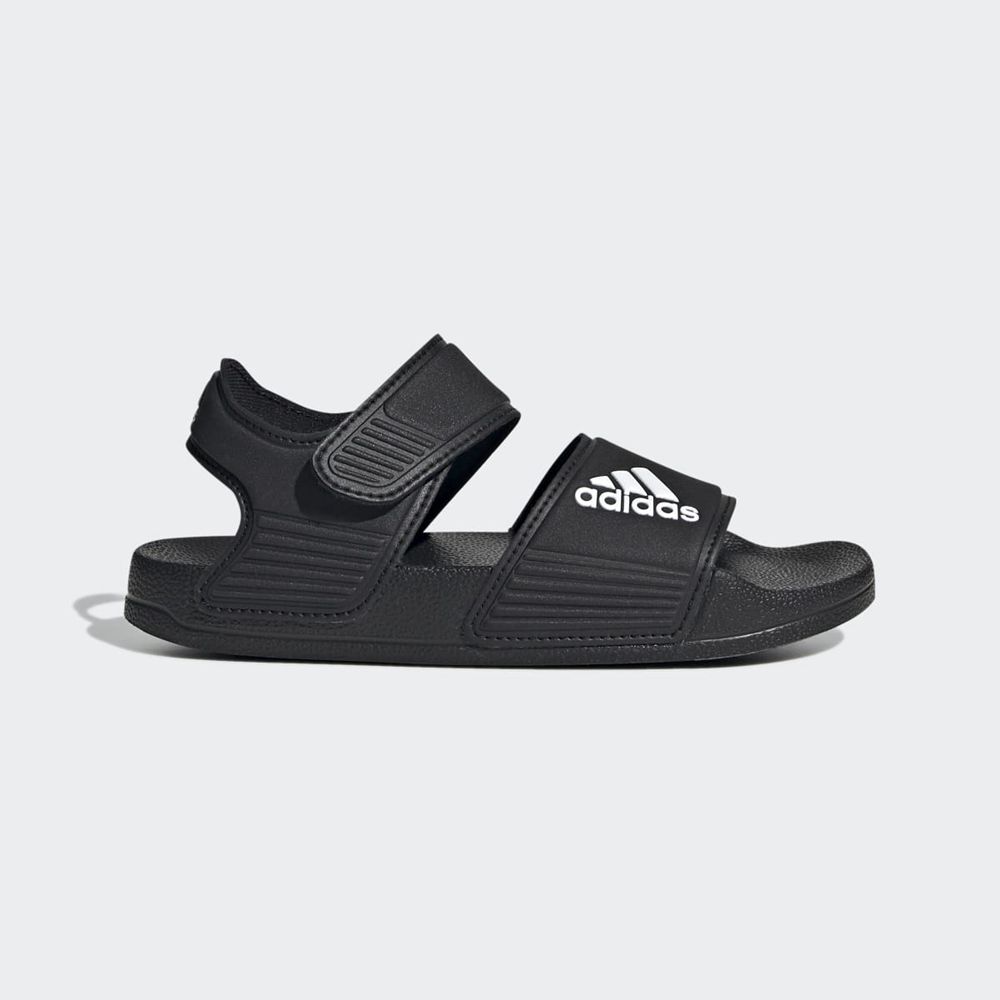 Sandale Adidas Adilette Noir Blanche Enfant | YZE-02378644