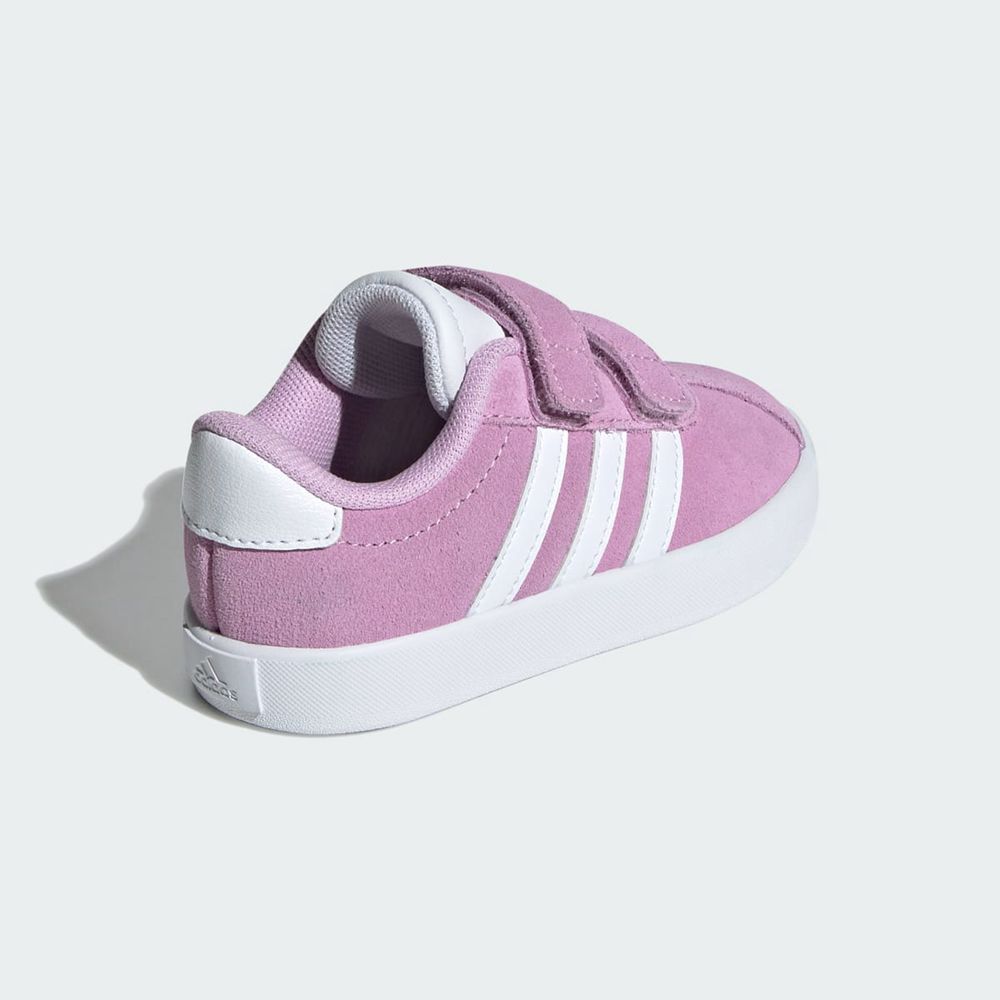 Chaussure Adidas Vl Court 3.0 Violette Blanche Grise Enfant | SZZ-10770782