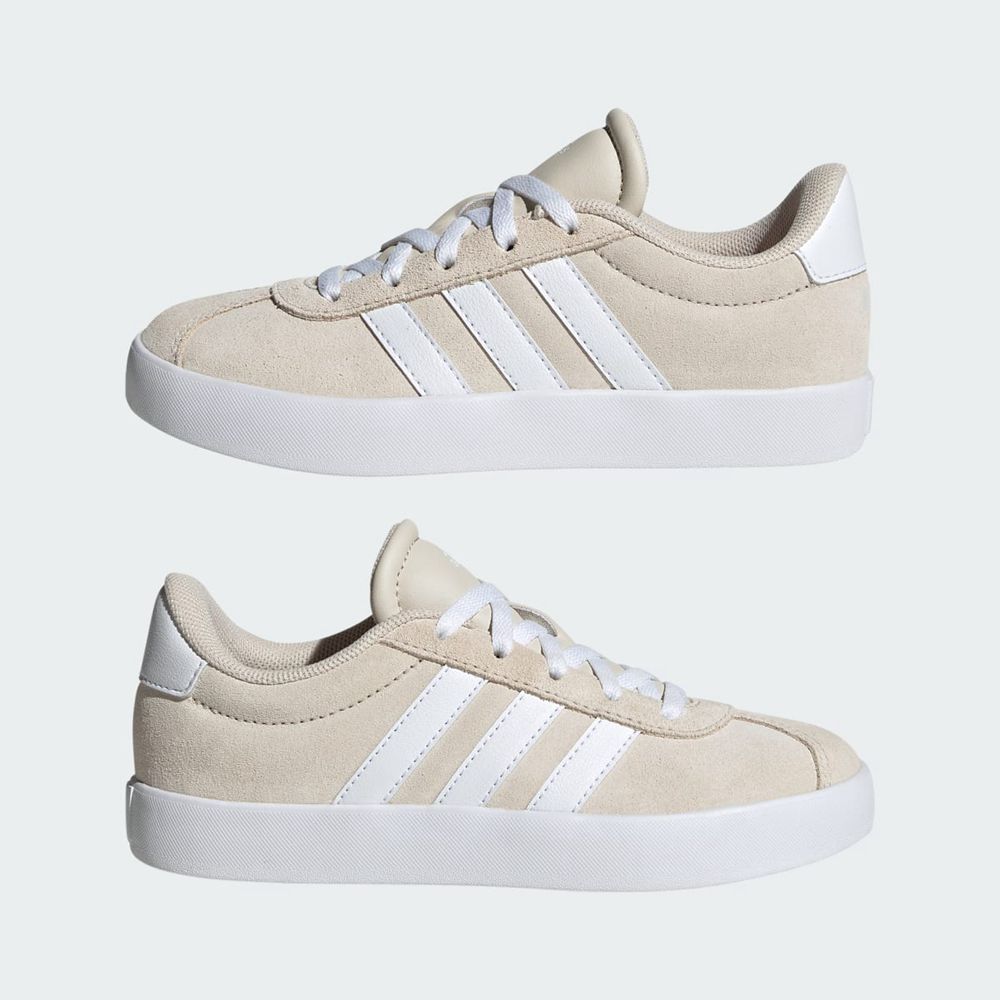 Chaussure Adidas Vl Court 3.0 Beige Blanche Enfant | YFG-42484448