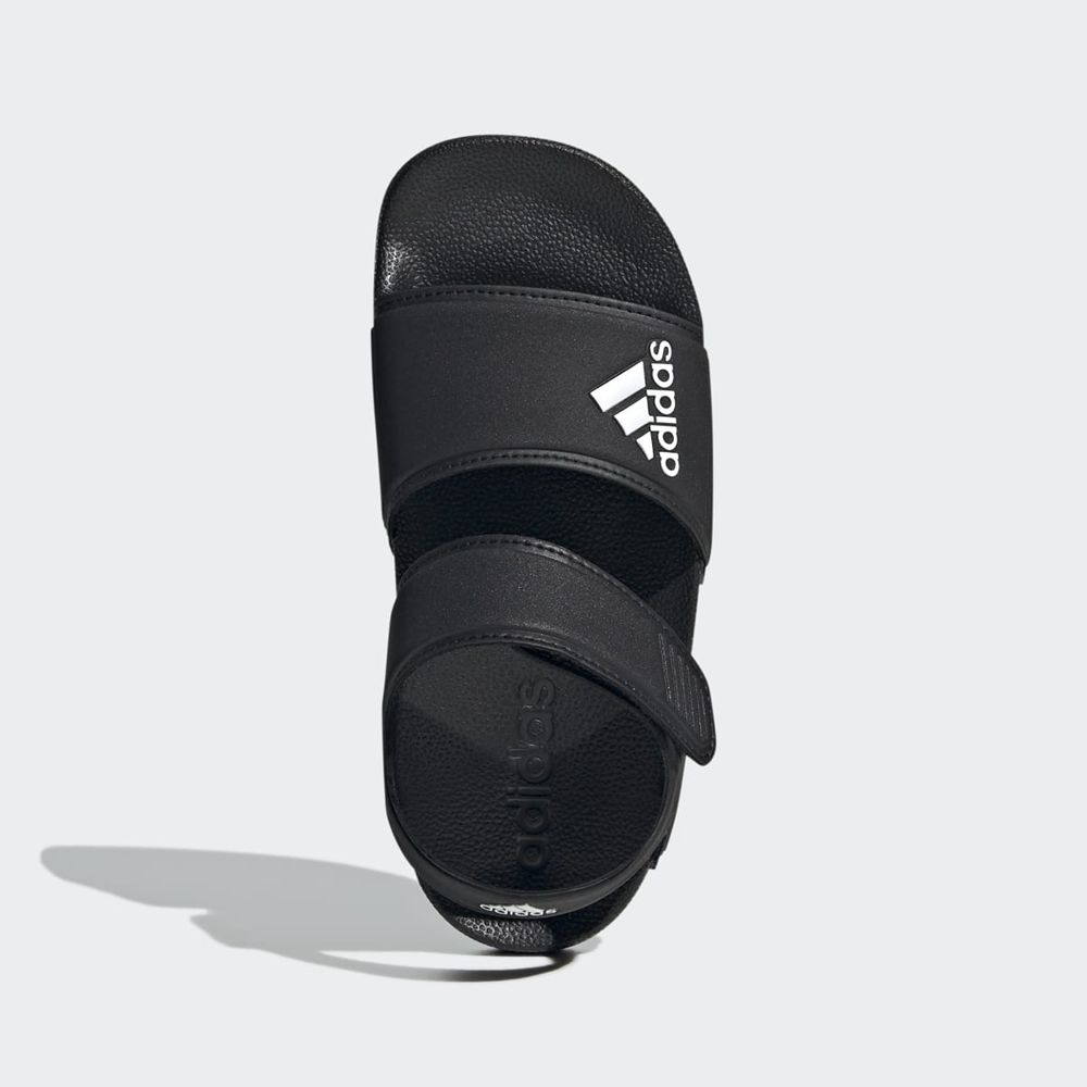 Sandale Adidas Adilette Noir Blanche Enfant | YZE-02378644