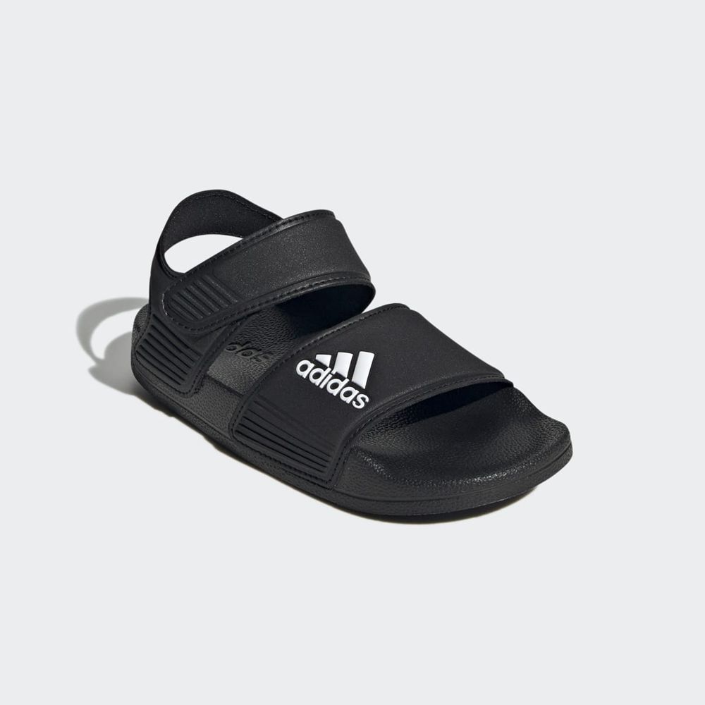 Sandale Adidas Adilette Noir Blanche Enfant | YZE-02378644