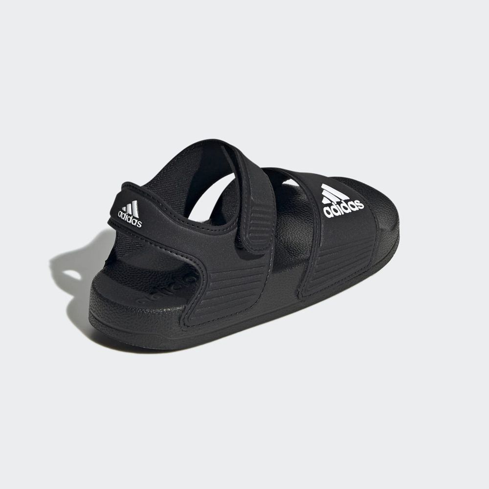 Sandale Adidas Adilette Noir Blanche Enfant | YZE-02378644