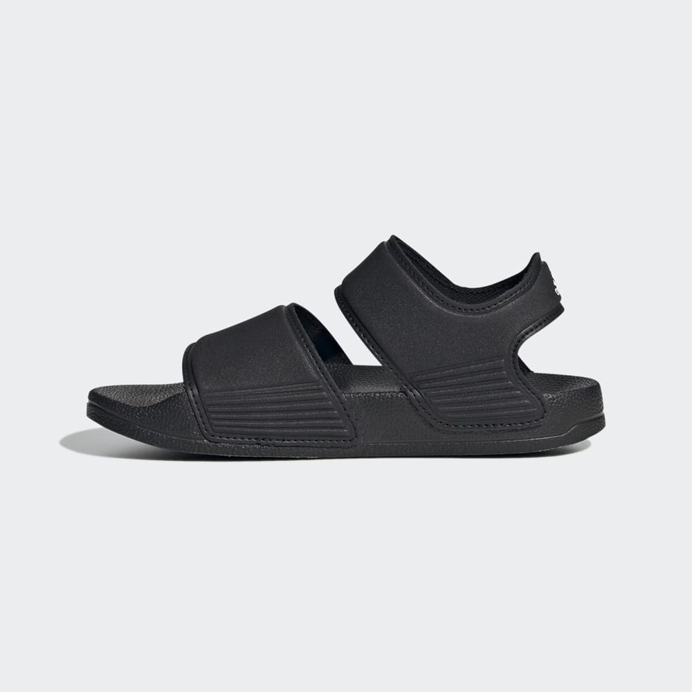 Sandale Adidas Adilette Noir Blanche Enfant | YZE-02378644