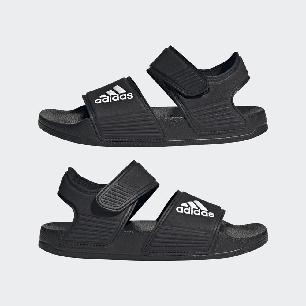 Sandale Adidas Adilette Noir Blanche Enfant | YZE-02378644