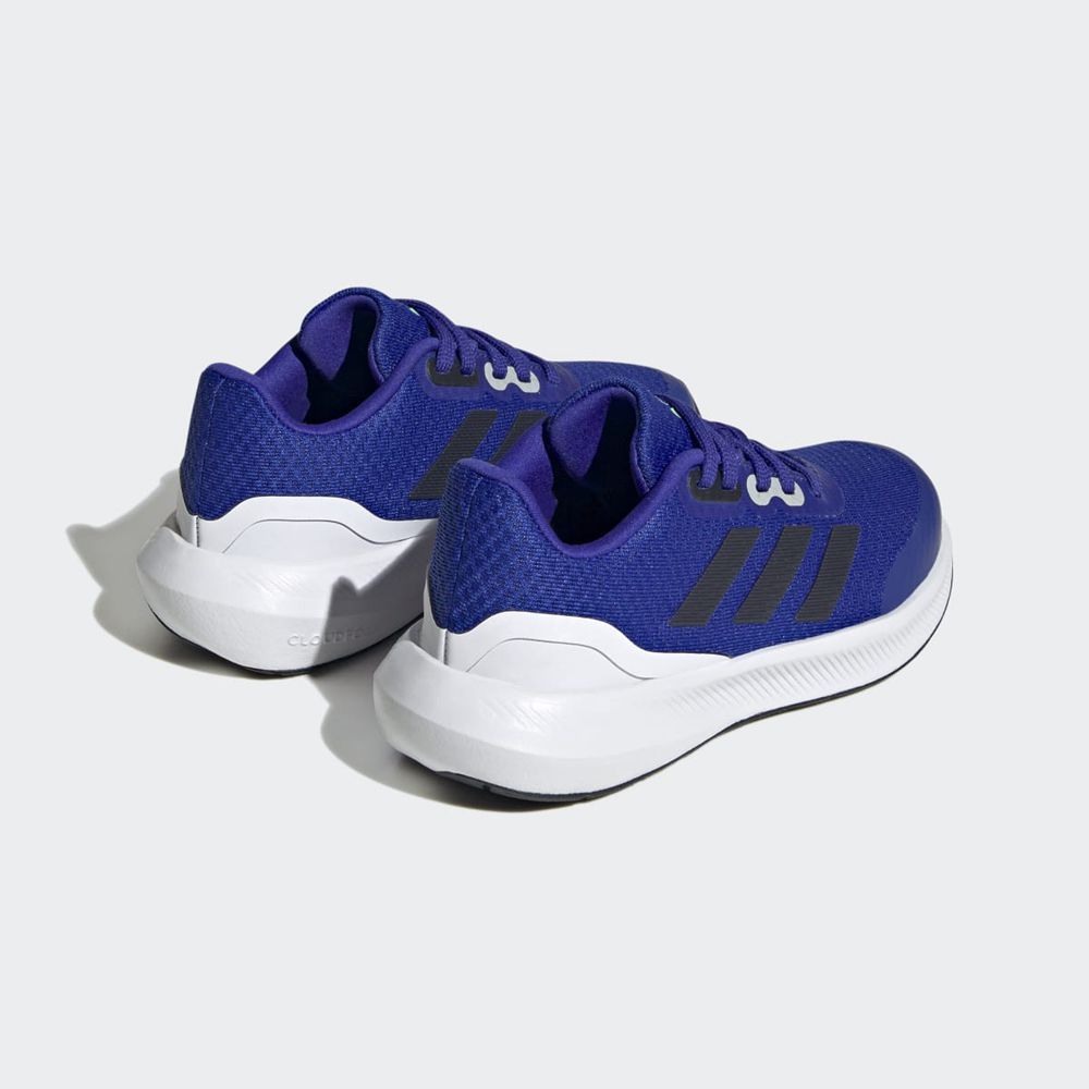 Chaussure Running Adidas Runfalcon 3 Lace Bleu Blanche Enfant | ELU-46798601