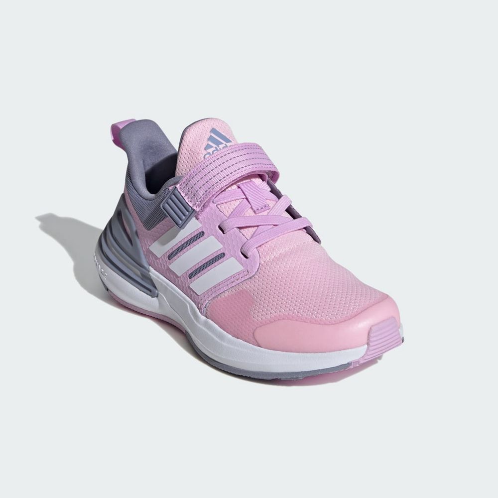 Chaussure Running Adidas Rapidasport Bounce Elastic Lace Top Strap Rose Blanche Violette Enfant | XUZ-12463190