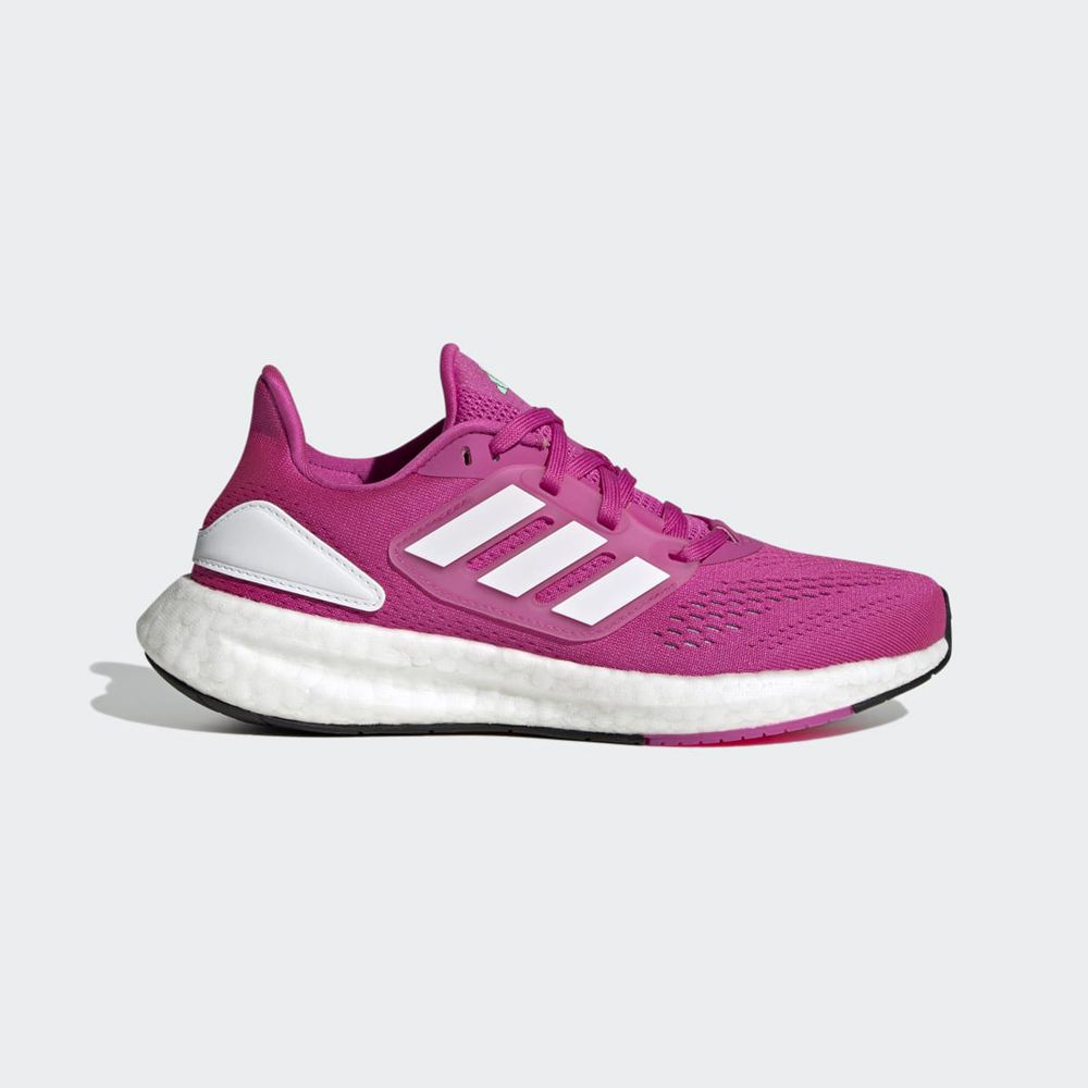 Chaussure Running Adidas Pureboost 22 Rose Blanche Vert Enfant | YVY-45023593