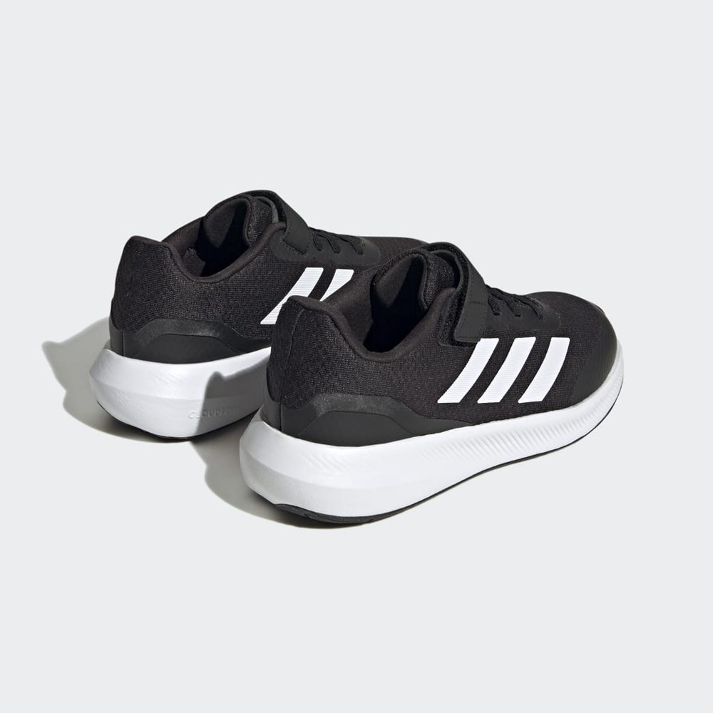 Chaussure Running Adidas Runfalcon 3.0 Elastic Lace Top Strap Noir Blanche Enfant | OIX-65462121