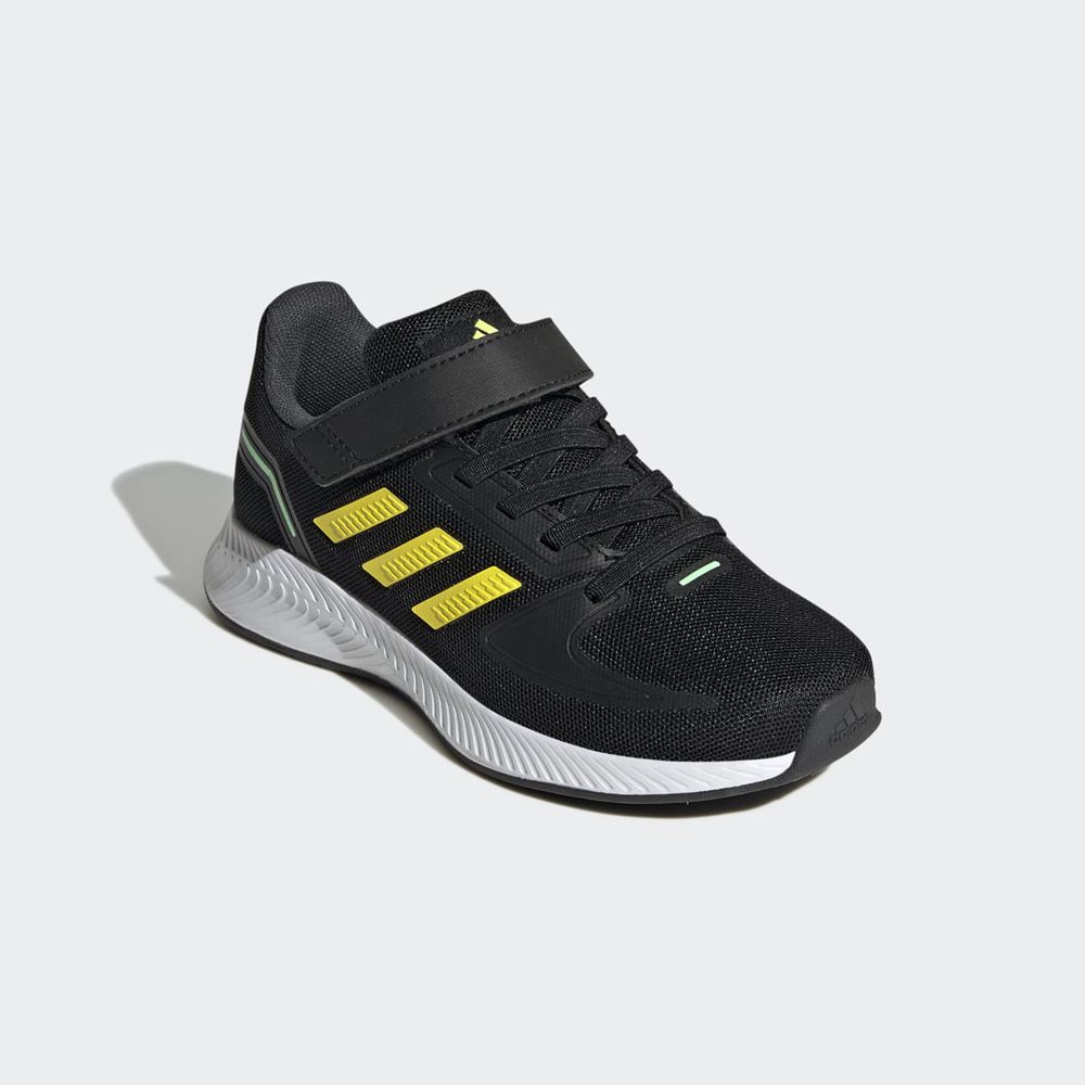 Chaussure Running Adidas Runfalcon 2.0 Noir Jaune Vert Enfant | MVU-21743524