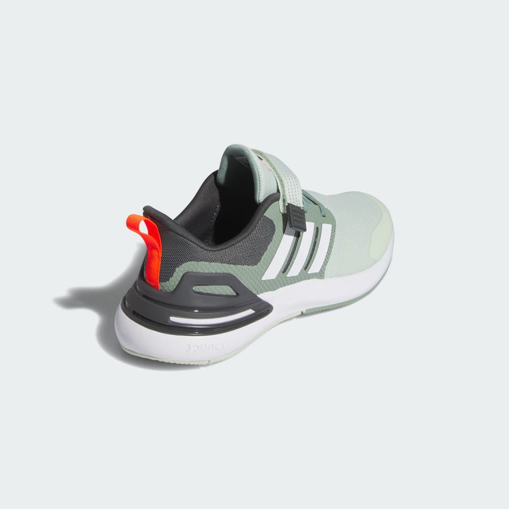 Chaussure Running Adidas Rapidasport Bounce Elastic Lace Top Strap Vert Blanche Enfant | URU-07822854