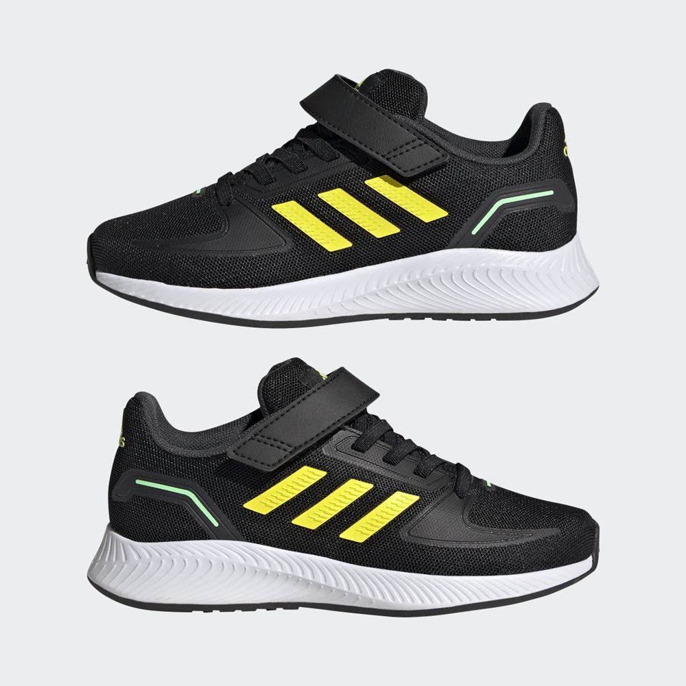 Chaussure Running Adidas Runfalcon 2.0 Noir Jaune Vert Enfant | MVU-21743524