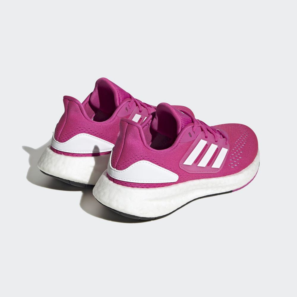 Chaussure Running Adidas Pureboost 22 Rose Blanche Vert Enfant | YVY-45023593