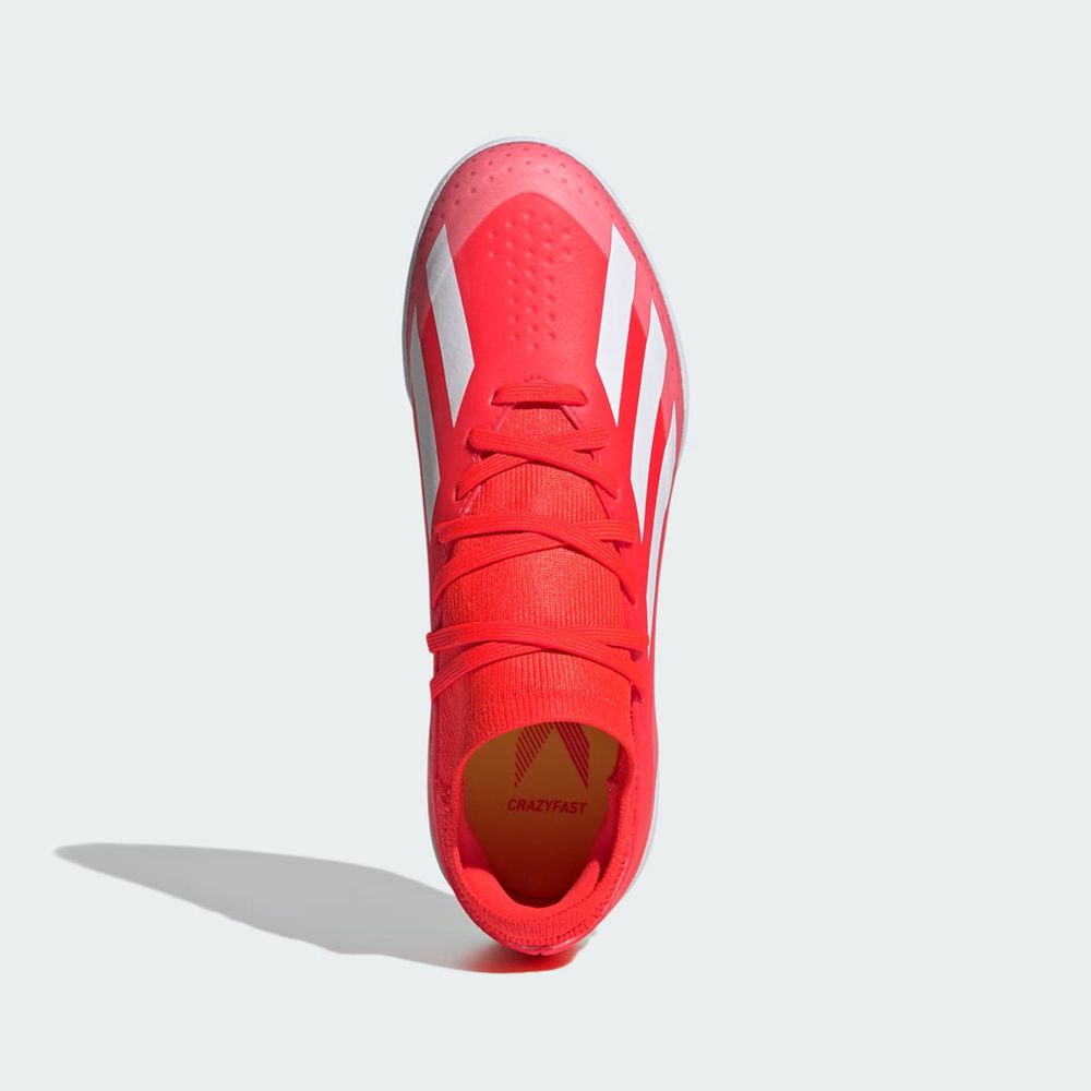 Chaussure Futsal Adidas X Crazyfast League Rouge Blanche Jaune Enfant | FRE-23542203