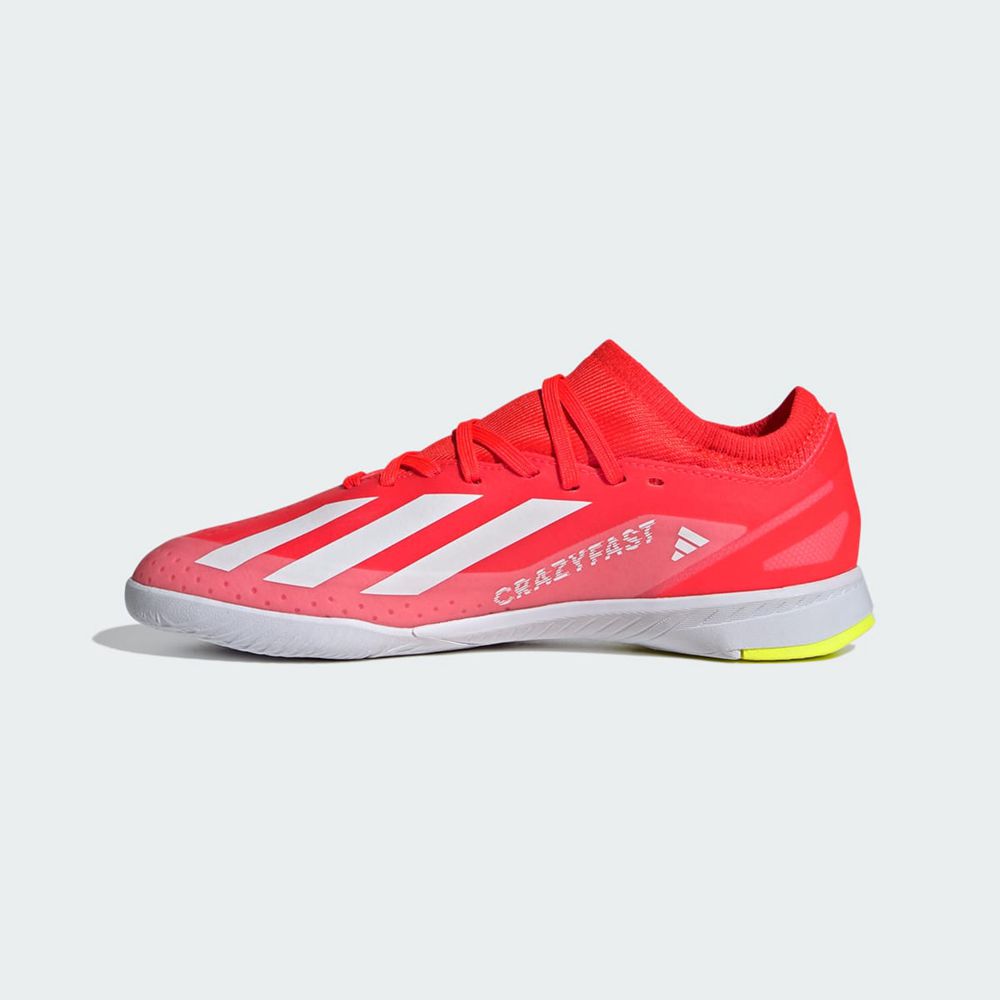 Chaussure Futsal Adidas X Crazyfast League Rouge Blanche Jaune Enfant | FRE-23542203