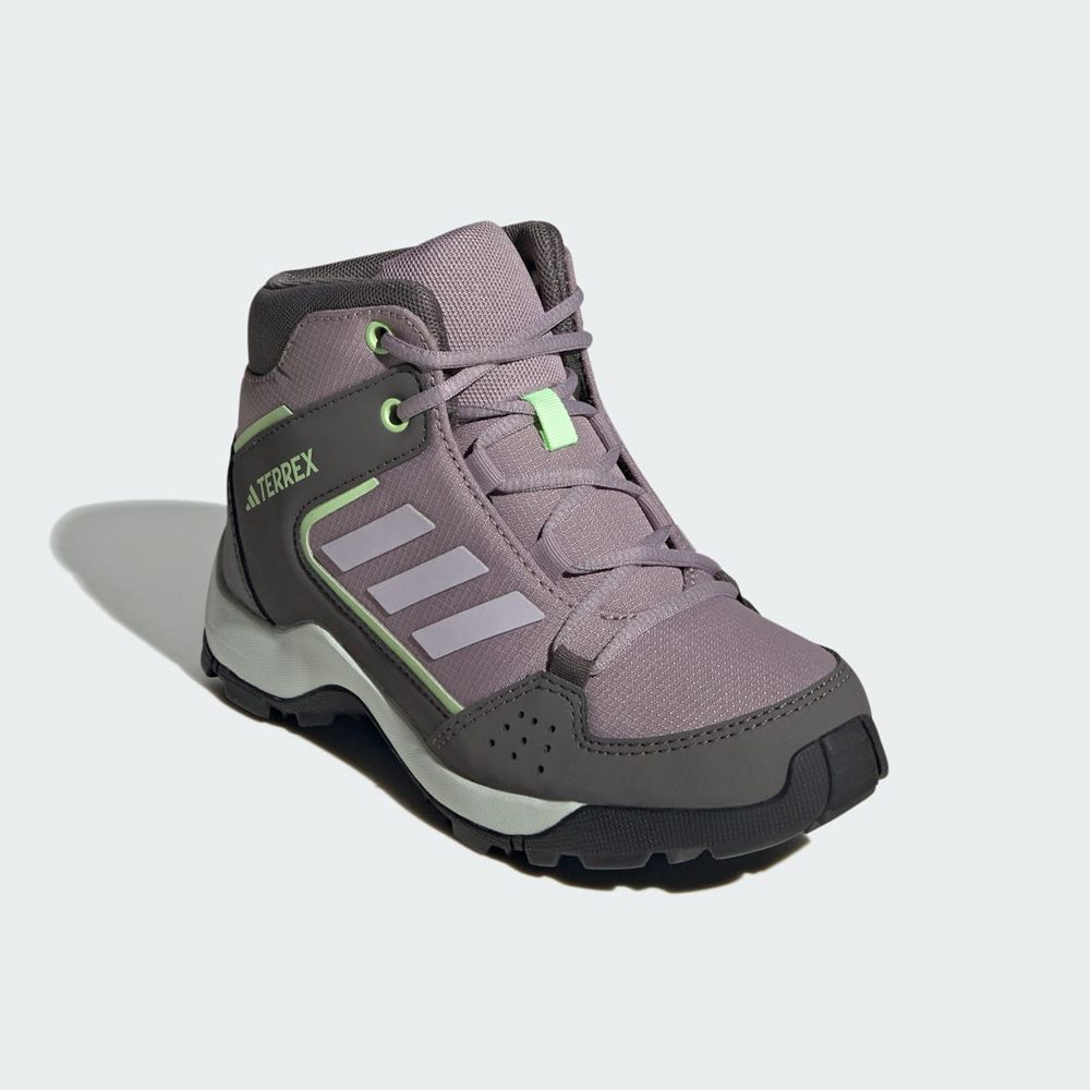 Chaussure de Randonnée Adidas Terrex Hyperhiker Mid Grise Noir Vert Enfant | JUX-99658712