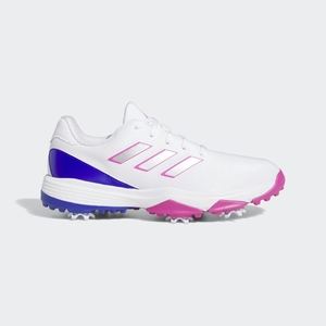 Chaussures De Golf Adidas ZG23 Blanche Rose Bleu Enfant | QPW-18861852