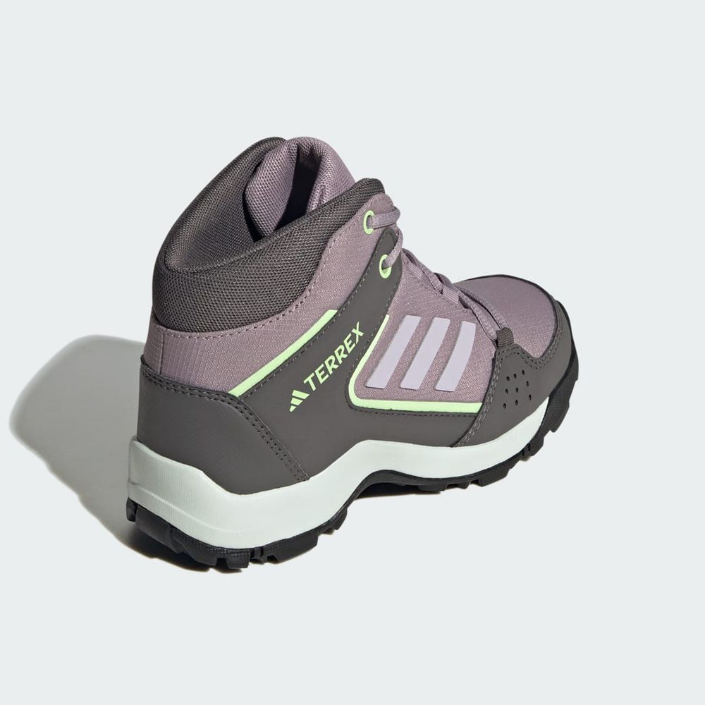 Chaussure de Randonnée Adidas Terrex Hyperhiker Mid Grise Noir Vert Enfant | JUX-99658712