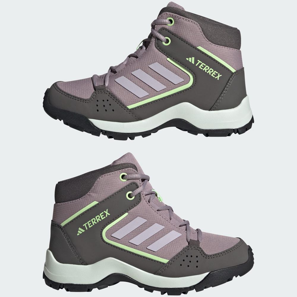 Chaussure de Randonnée Adidas Terrex Hyperhiker Mid Grise Noir Vert Enfant | JUX-99658712