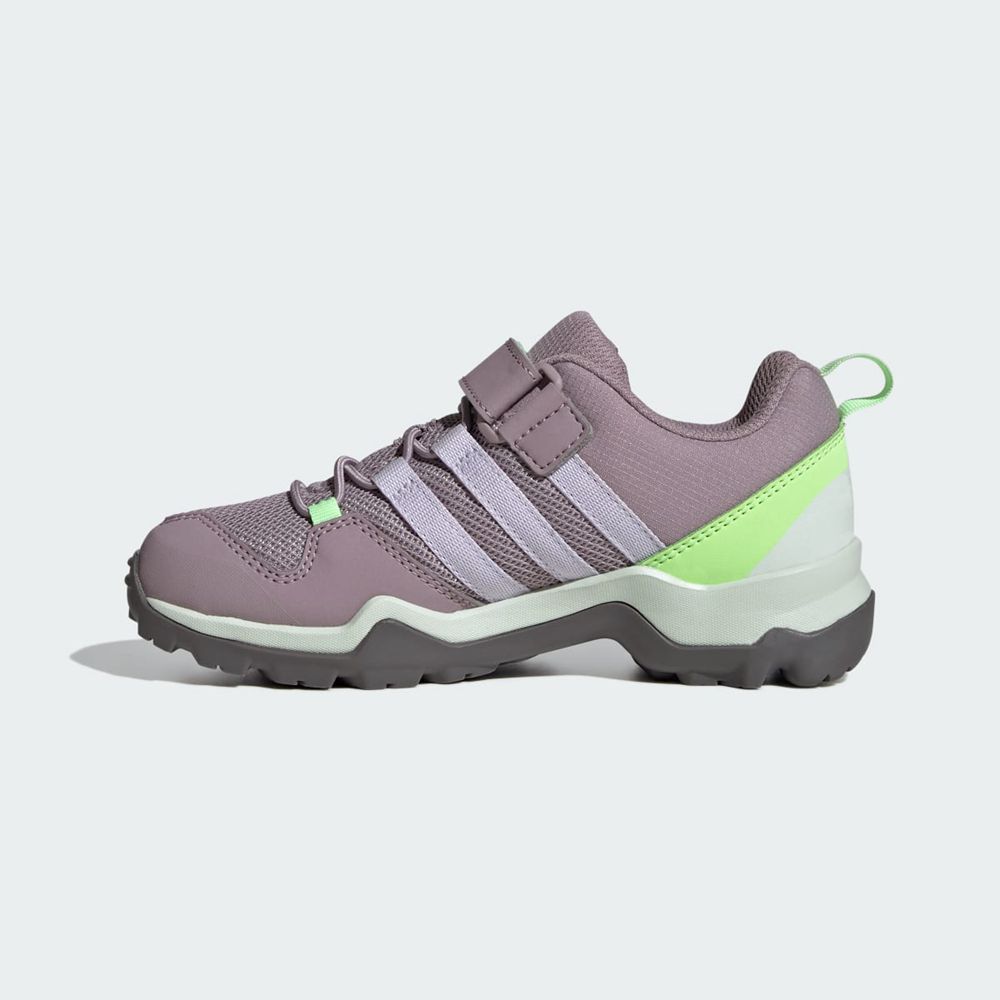 Chaussure de Randonnée Adidas Terrex AX2R Hook-And-Loop Grise Noir Vert Enfant | QHM-33238265