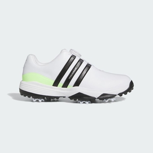 Chaussures De Golf Adidas Tour360 24 BOA Blanche Noir Vert Enfant | YHZ-62596329