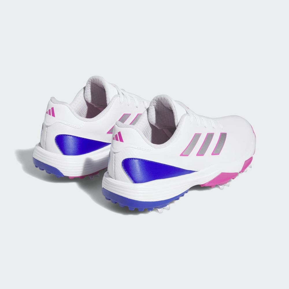 Chaussures De Golf Adidas ZG23 Blanche Rose Bleu Enfant | QPW-18861852