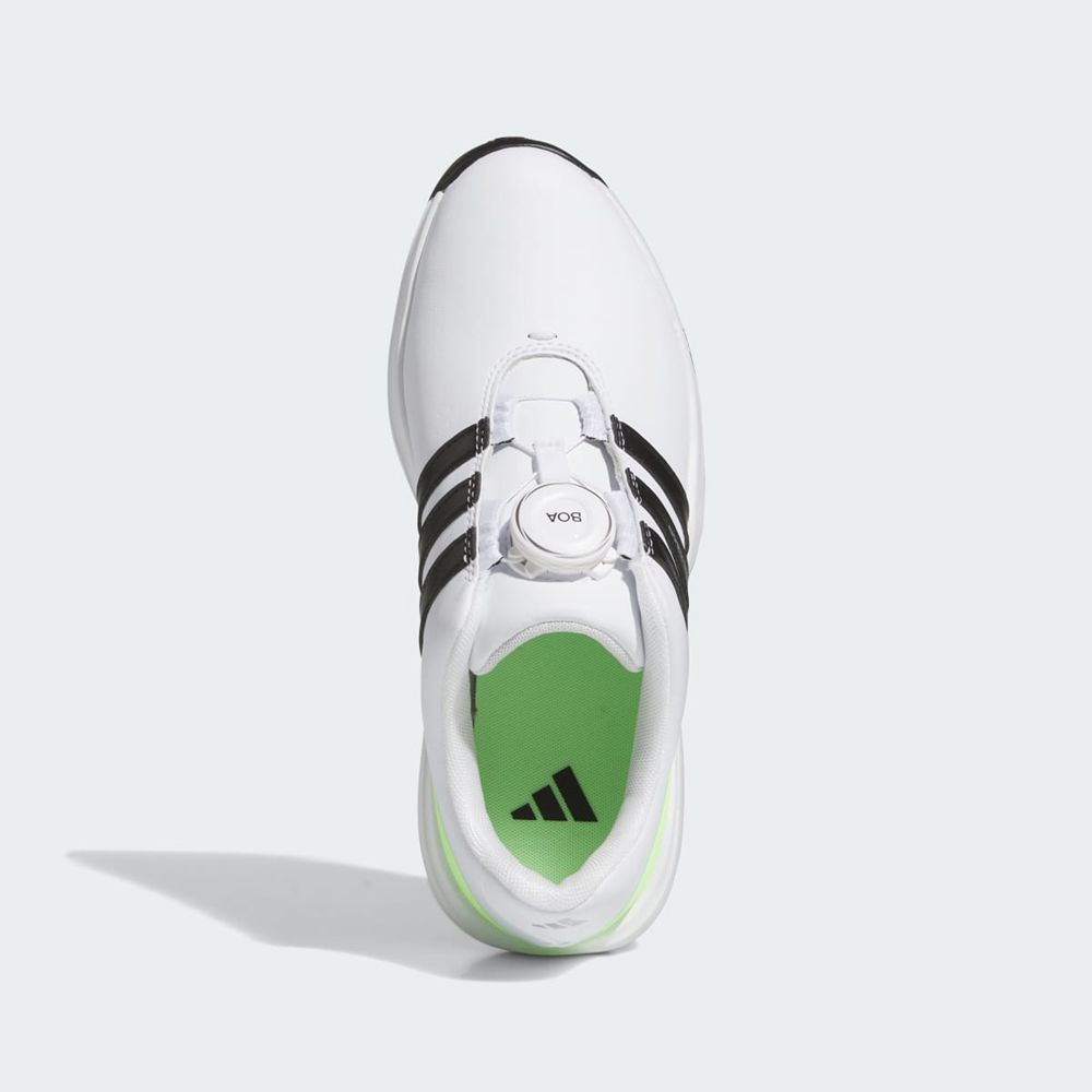 Chaussures De Golf Adidas Tour360 24 BOA Blanche Noir Vert Enfant | YHZ-62596329