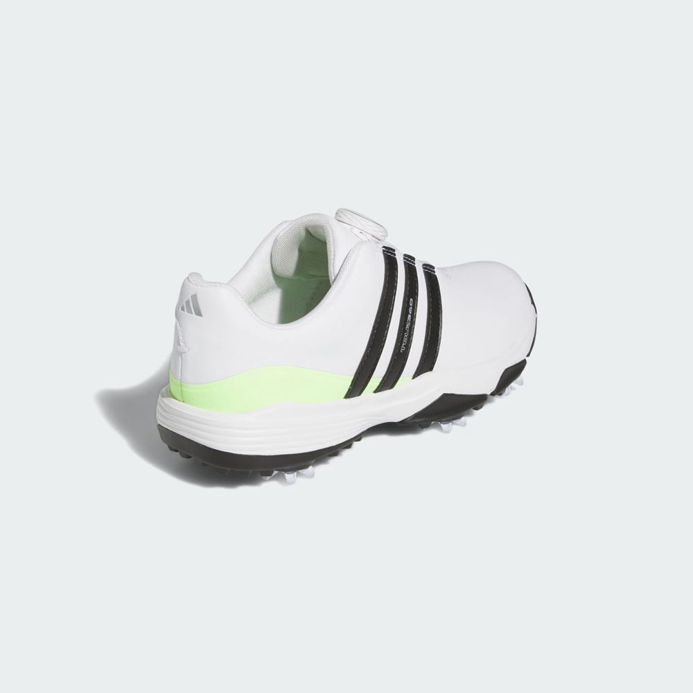 Chaussures De Golf Adidas Tour360 24 BOA Blanche Noir Vert Enfant | YHZ-62596329