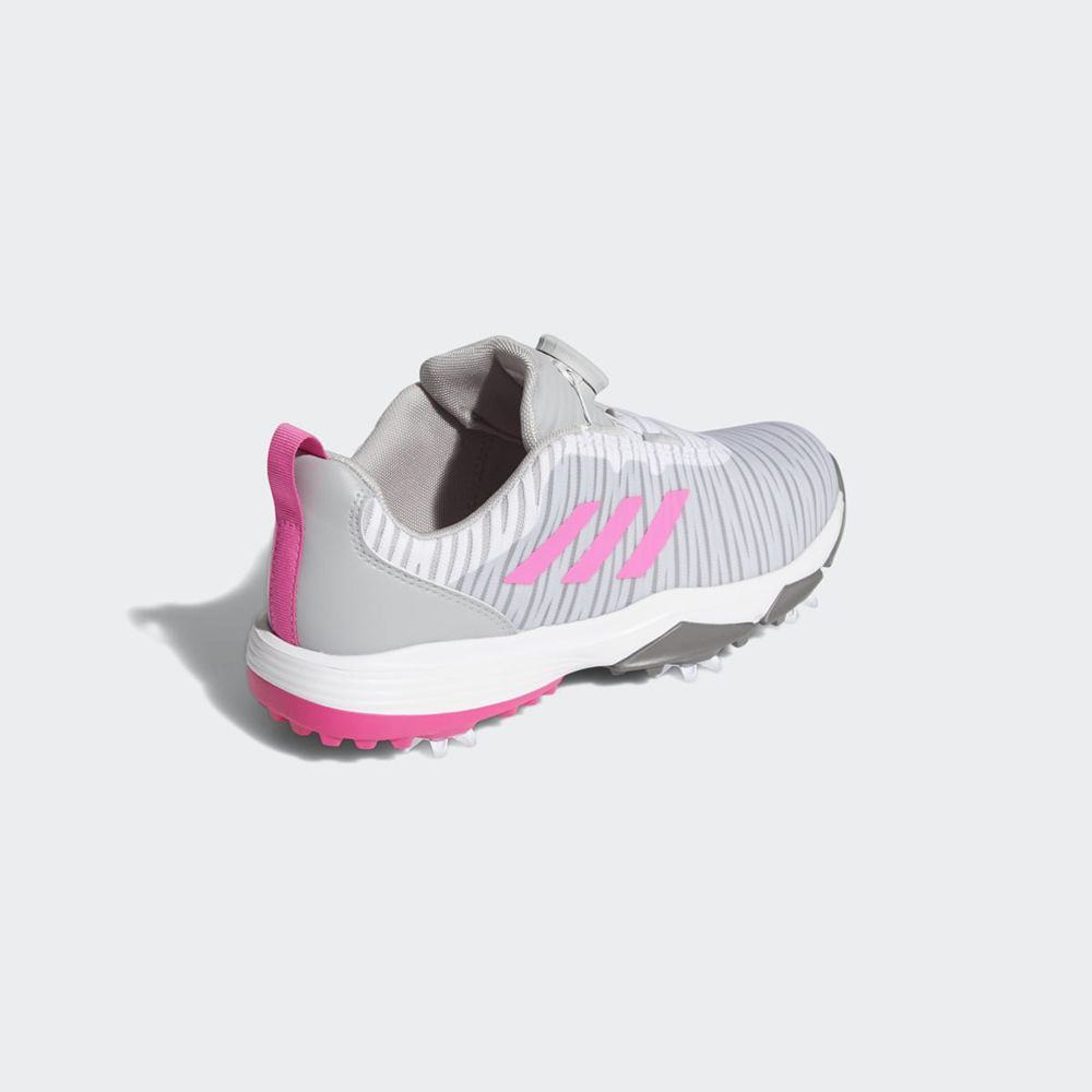 Chaussures De Golf Adidas Codechaos BOA Grise Rose Enfant | XQS-13551368