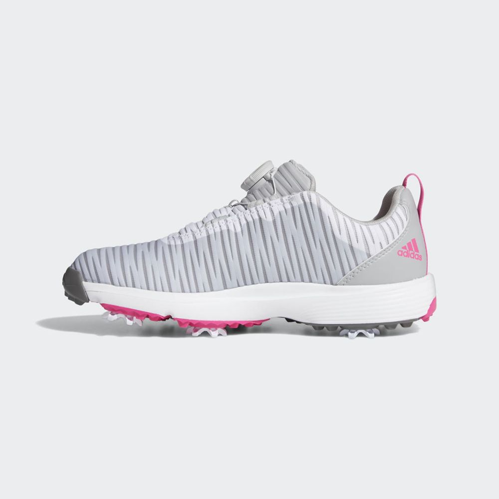 Chaussures De Golf Adidas Codechaos BOA Grise Rose Enfant | XQS-13551368