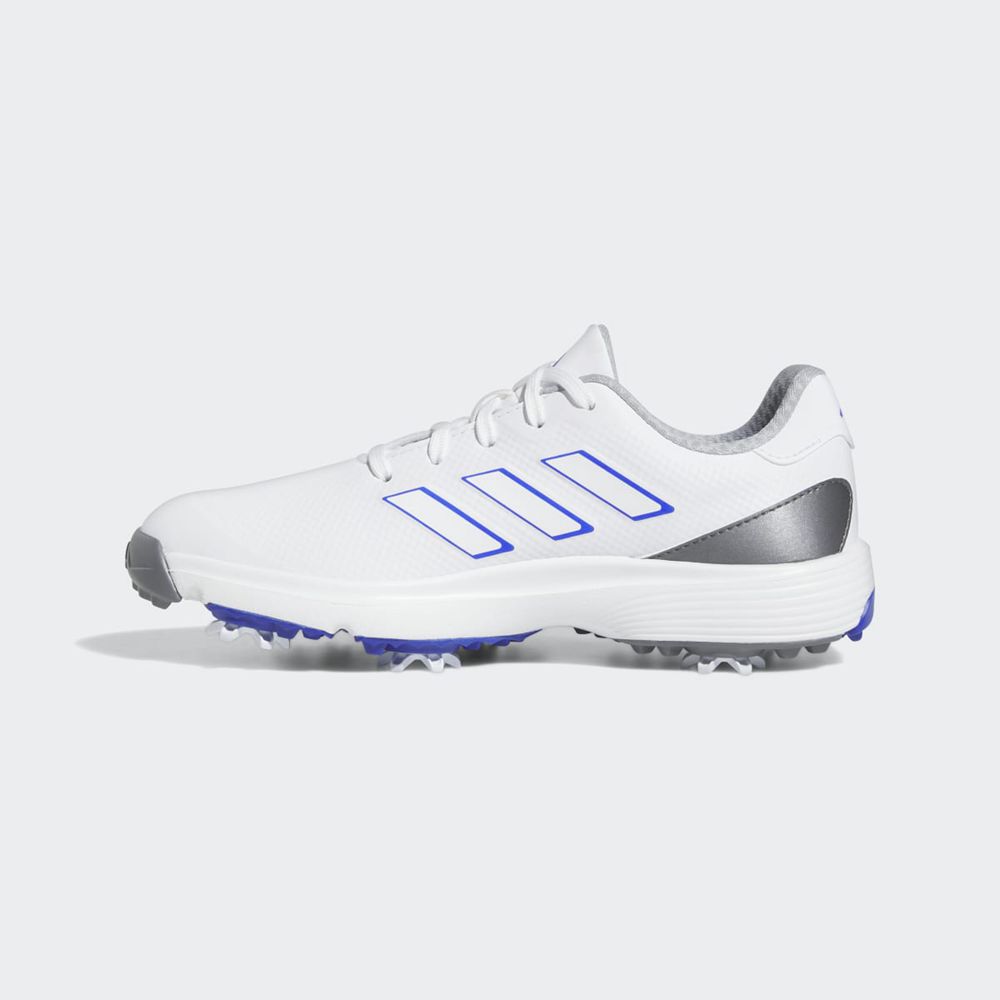 Chaussures De Golf Adidas ZG23 Blanche Bleu Grise Enfant | BDG-54846168