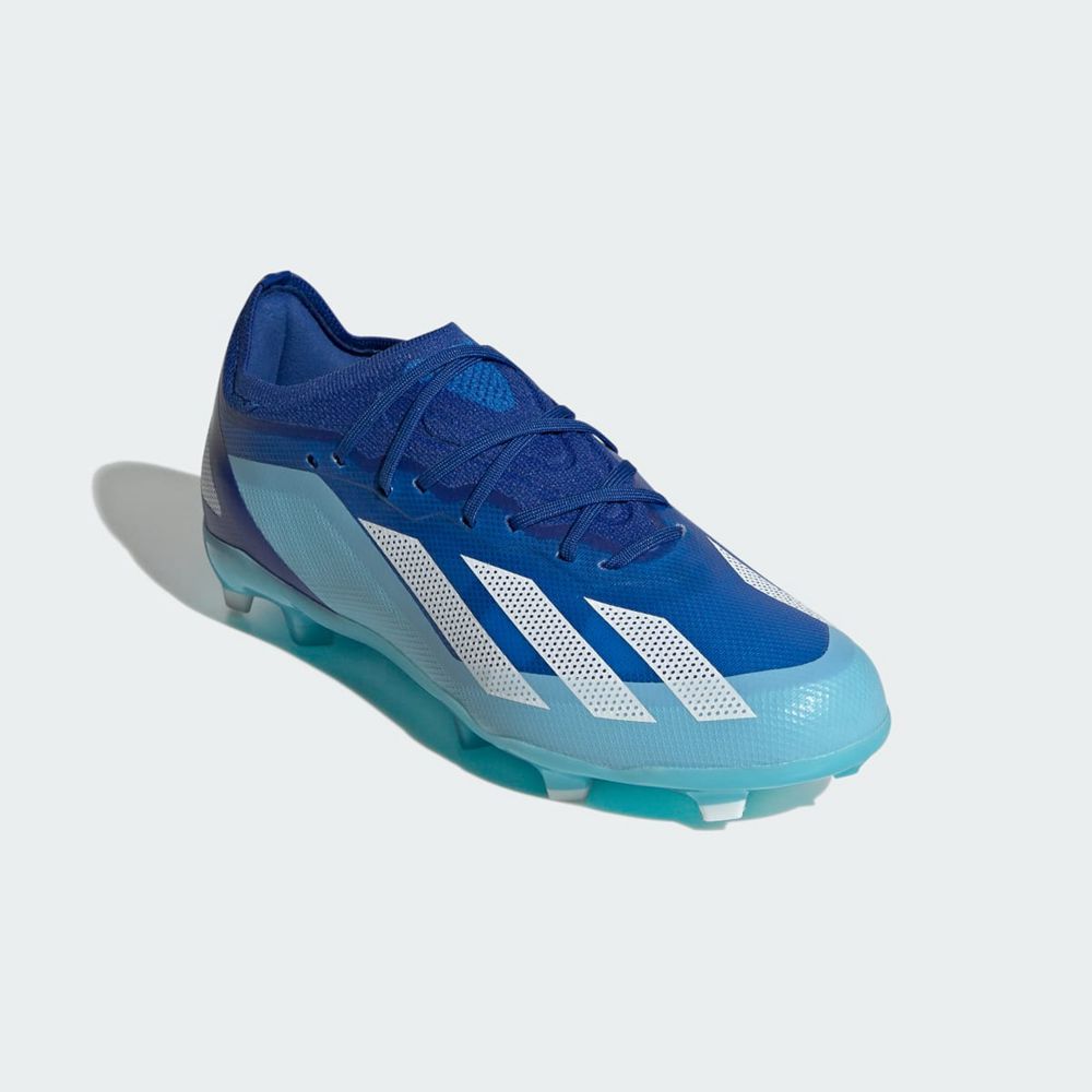 Chaussure de Foot Adidas X Crazyfast.1 Firm Ground Bleu Blanche Rouge Enfant | WSA-64139895