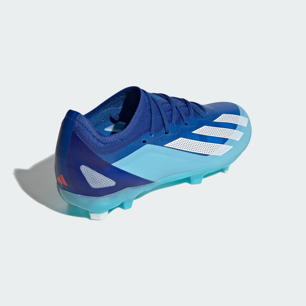 Chaussure de Foot Adidas X Crazyfast.1 Firm Ground Bleu Blanche Rouge Enfant | WSA-64139895