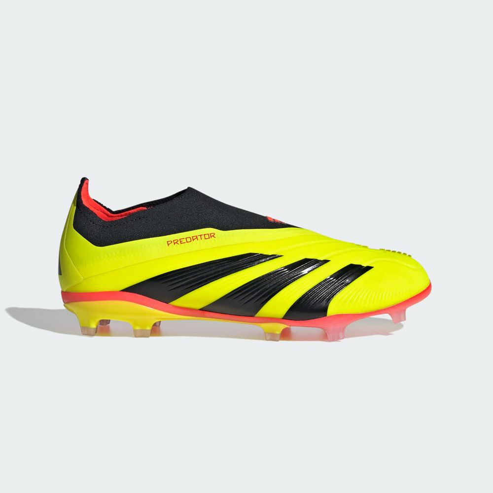 Chaussure de Foot Adidas Predator 24+ Laceless Firm Ground Jaune Noir Rouge Enfant | DZI-57911941