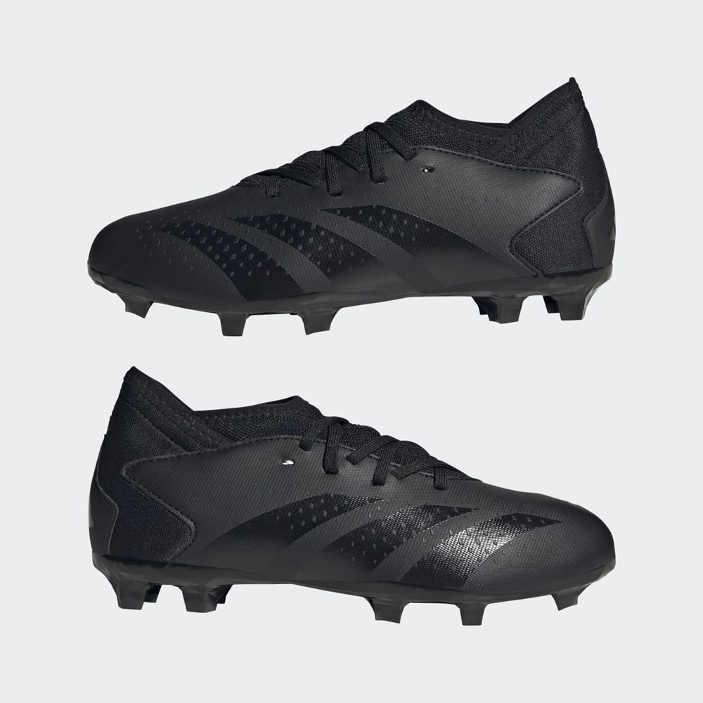 Chaussure de Foot Adidas Predator Accuracy.3 Firm Ground Noir Blanche Enfant | EGA-71336119