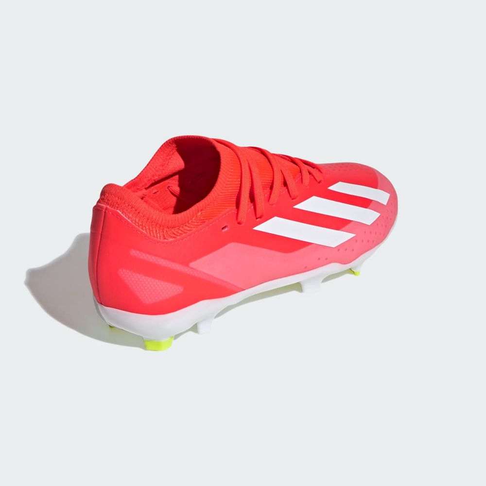 Chaussure de Foot Adidas X Crazyfast League Firm Ground Rouge Blanche Jaune Enfant | POL-73996833