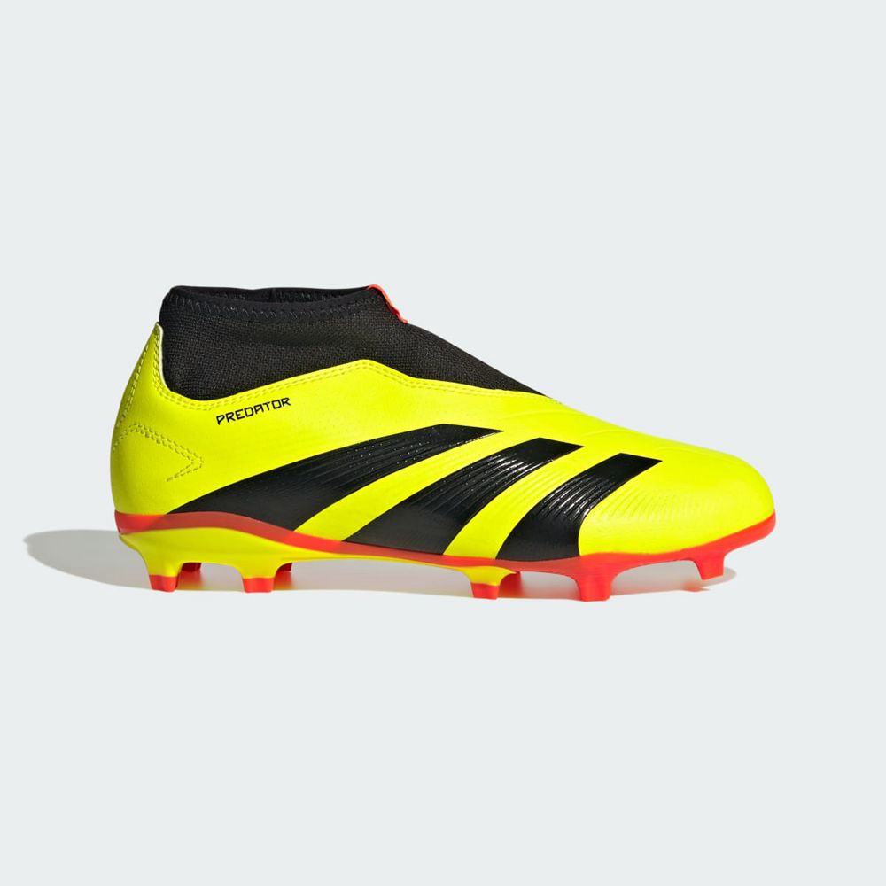 Chaussure de Foot Adidas Predator 24 League Laceless Firm Ground Jaune Noir Rouge Enfant | BRX-69599645