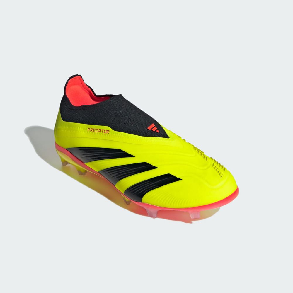 Chaussure de Foot Adidas Predator 24+ Laceless Firm Ground Jaune Noir Rouge Enfant | DZI-57911941