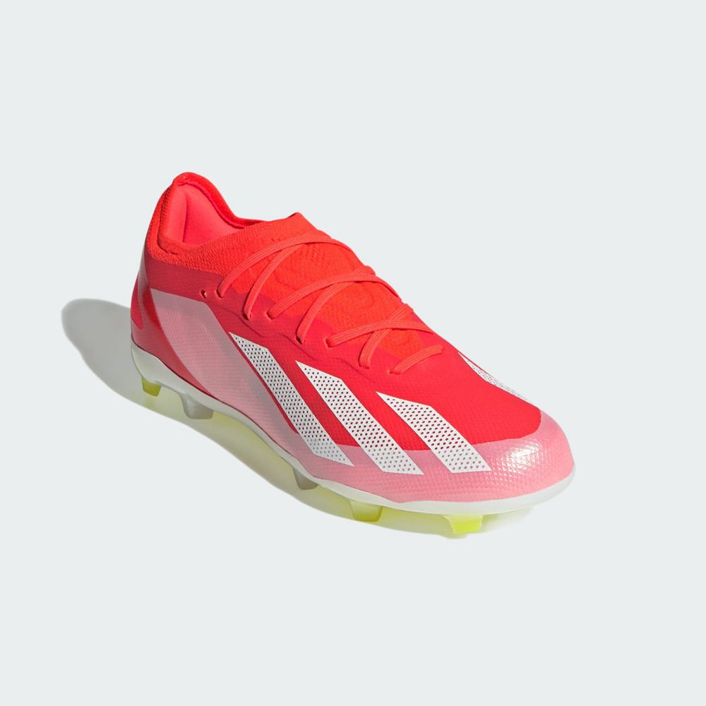 Chaussure de Foot Adidas X Crazyfast Elite Firm Ground Rouge Blanche Jaune Enfant | SYH-72616674