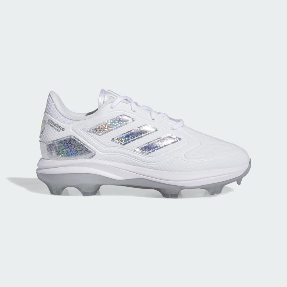 Chaussure de Foot Adidas Adizero Purehustle 3 Sis Bates Blanche Argent Jaune Enfant | UFV-48579225