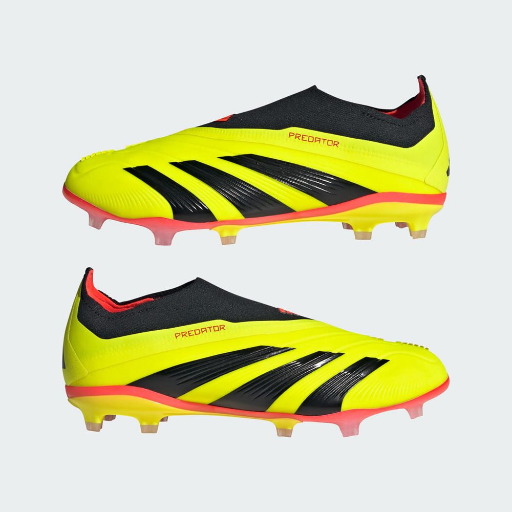 Chaussure de Foot Adidas Predator 24+ Laceless Firm Ground Jaune Noir Rouge Enfant | DZI-57911941