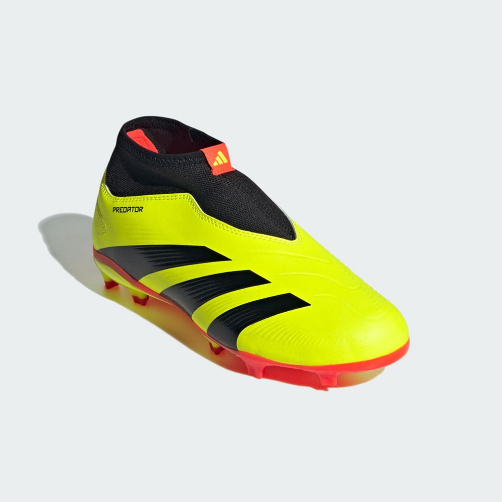 Chaussure de Foot Adidas Predator 24 League Laceless Firm Ground Jaune Noir Rouge Enfant | BRX-69599645