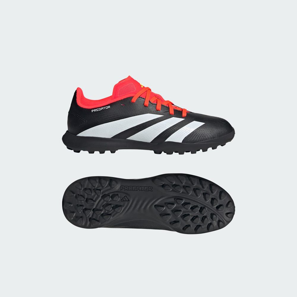 Chaussure de Foot Adidas Predator 24 League Turf Noir Blanche Rouge Enfant | MJZ-54776079