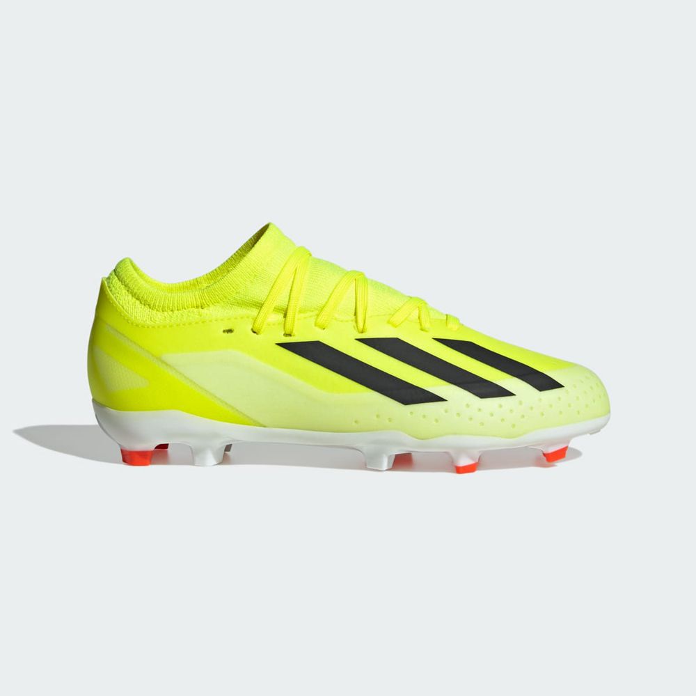 Chaussure de Foot Adidas X Crazyfast League Firm Ground Jaune Noir Blanche Enfant | RNP-81149835