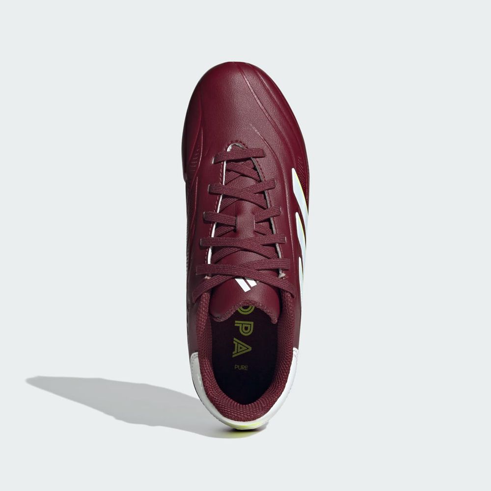 Chaussure de Foot Adidas Copa Pure II League Firm Ground Bordeaux Blanche Jaune Enfant | EZN-00317949