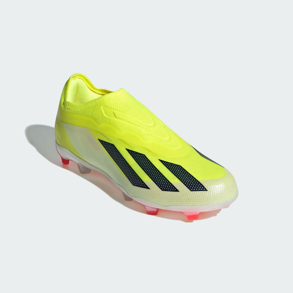 Chaussure de Foot Adidas X Crazyfast Elite Laceless Firm Ground Jaune Noir Blanche Enfant | OPD-95371106