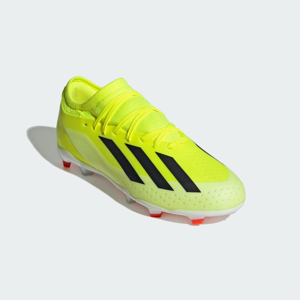 Chaussure de Foot Adidas X Crazyfast League Firm Ground Jaune Noir Blanche Enfant | RNP-81149835