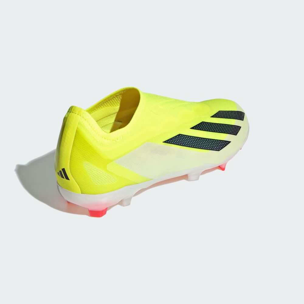 Chaussure de Foot Adidas X Crazyfast Elite Laceless Firm Ground Jaune Noir Blanche Enfant | OPD-95371106